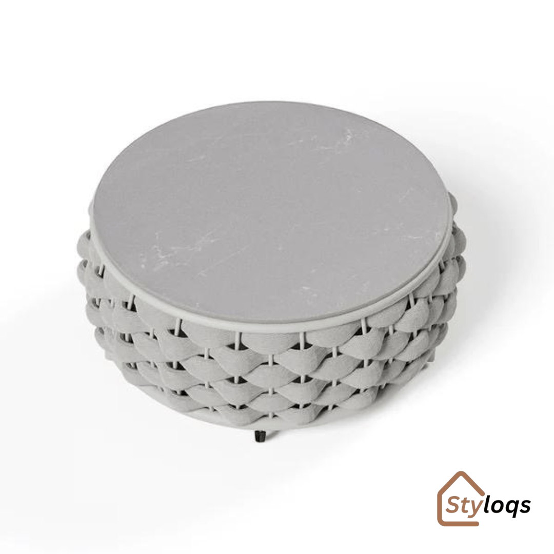 Tatta 4 Pieces Woven Rope Outdoor Swivel Sofa Set 360 Degree Rotatable with Coffee Table By Styloqs - Image 7