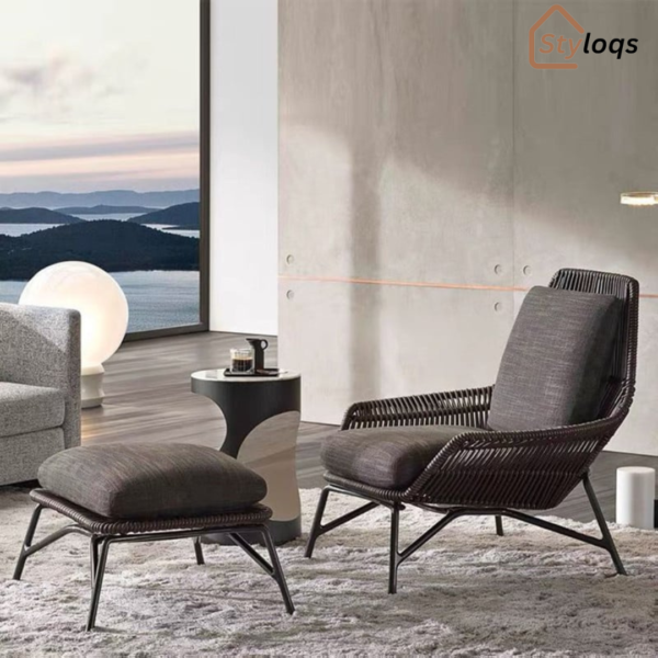 Outdoor Rattan Sofa Tea Table Combination Courtyard Leisure by styloqs - Image 3