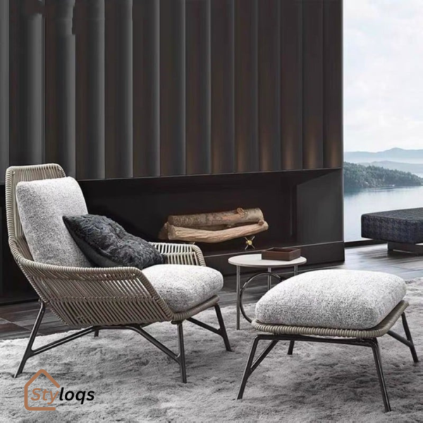 Outdoor Rattan Sofa Tea Table Combination Courtyard Leisure by styloqs