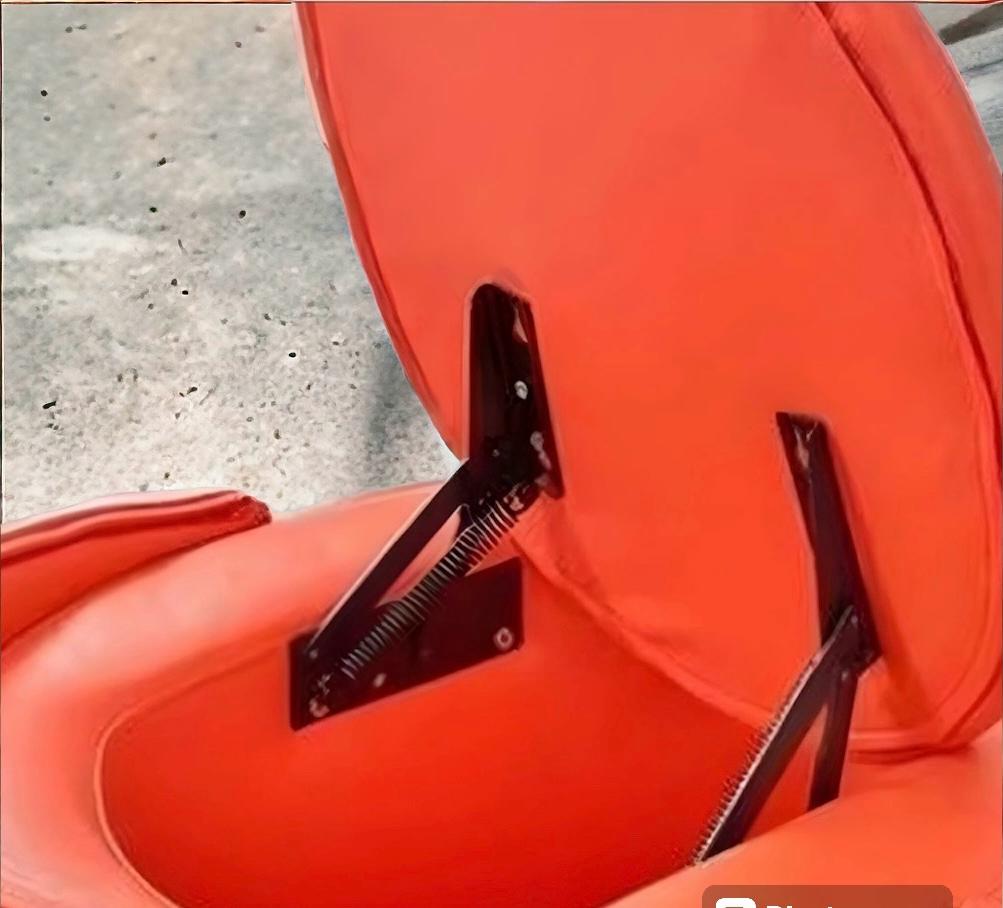 Vanity Stool with Back and Wheels, Storage and Leather Upholstered - Beige - Image 6