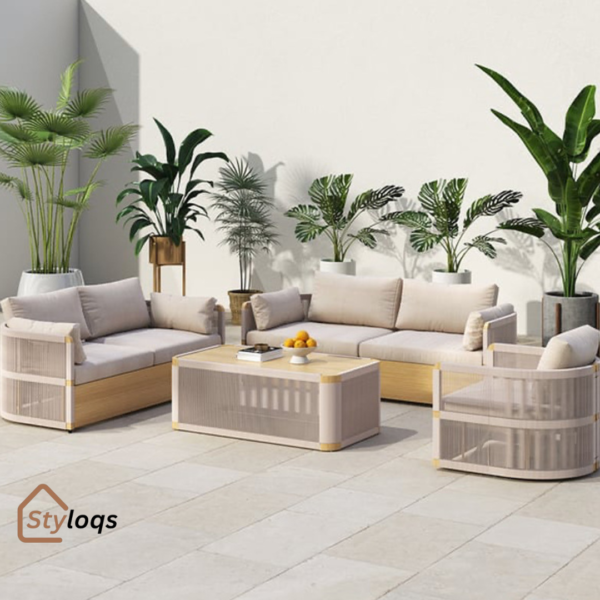 Factory direct outdoor aluminum sofa outdoor leisure rattan sofa resort hotel outdoor teak sofa by styloqs