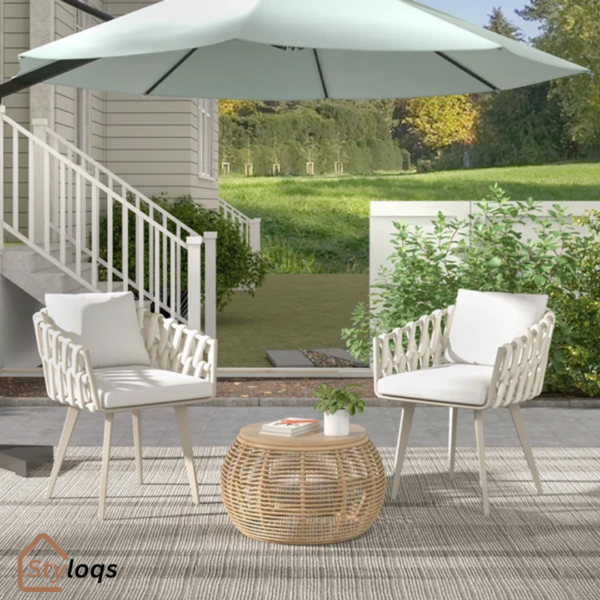 Outdoor balcony leisure rattan table and chairs coffee table set courtyard aluminum alloy rattan chair waterproof sunscreen outdoor dining table and chairs by styloqs - Image 4