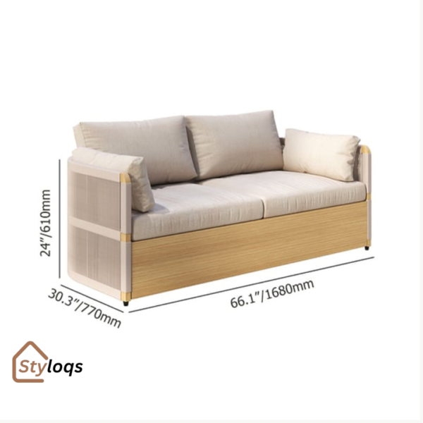 Factory direct outdoor aluminum sofa outdoor leisure rattan sofa resort hotel outdoor teak sofa by styloqs - Image 3