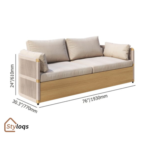 Factory direct outdoor aluminum sofa outdoor leisure rattan sofa resort hotel outdoor teak sofa by styloqs - Image 4
