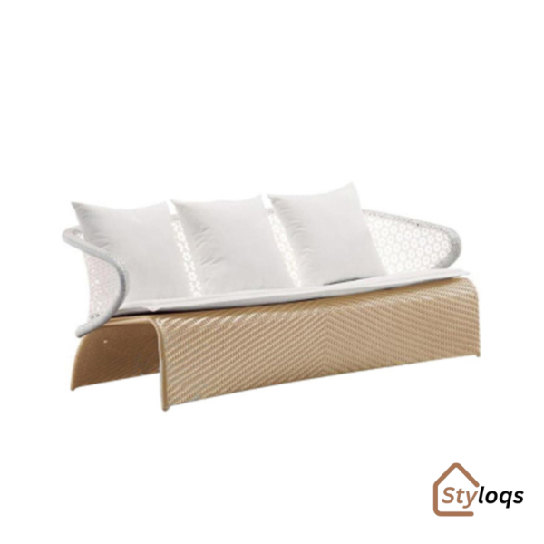 Outdoor furniture beach low back single sofa courtyard double balcony high back rattan chair coffee table three piece set by styloqs - Image 7