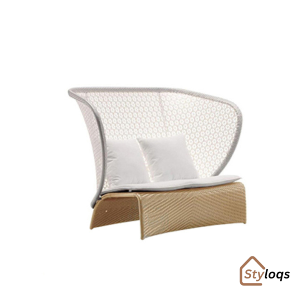 Outdoor furniture beach low back single sofa courtyard double balcony high back rattan chair coffee table three piece set by styloqs - Image 8