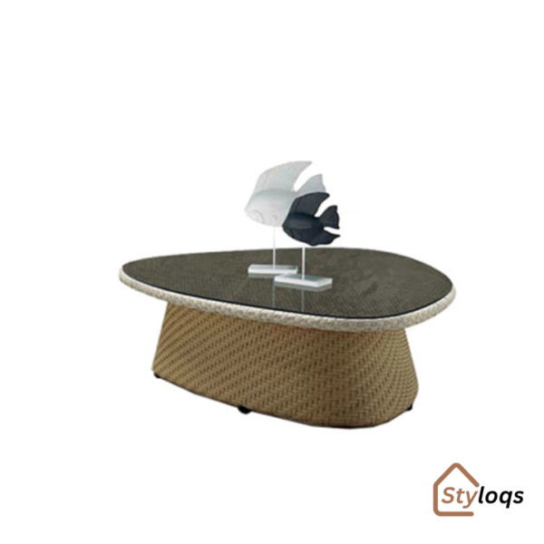 Outdoor furniture beach low back single sofa courtyard double balcony high back rattan chair coffee table three piece set by styloqs - Image 9