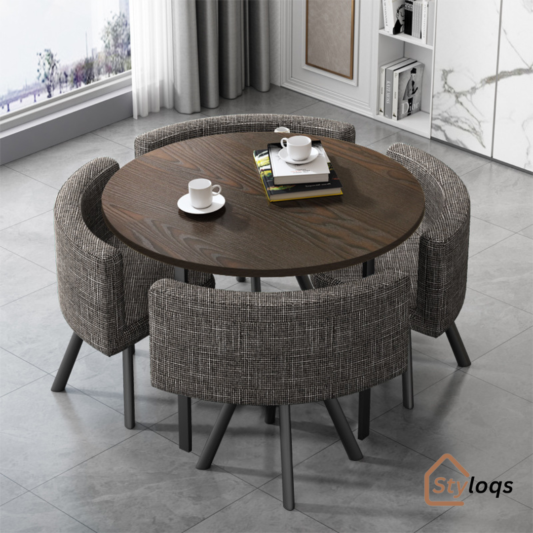 Simple reception table and chair combination negotiation table shop reception table and chair office leisure small round table square dining table Nordic by styloqs - Image 10