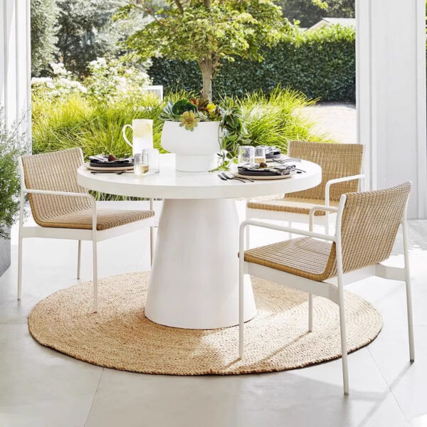 Outdoor Rattan Sofa Coffee Table Combination Outdoor Outdoor Garden Courtyard Leisure Rattan Chair Rattan Furniture Room Sunshine Room - Image 2