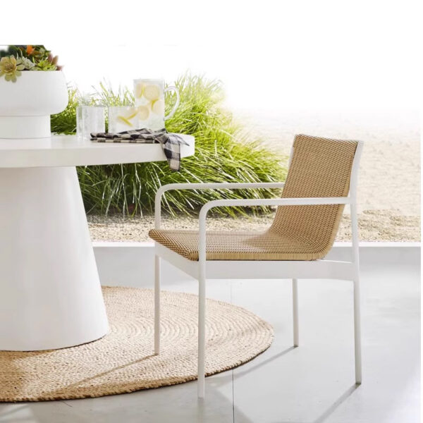 Outdoor Rattan Sofa Coffee Table Combination Outdoor Outdoor Garden Courtyard Leisure Rattan Chair Rattan Furniture Room Sunshine Room - Image 5